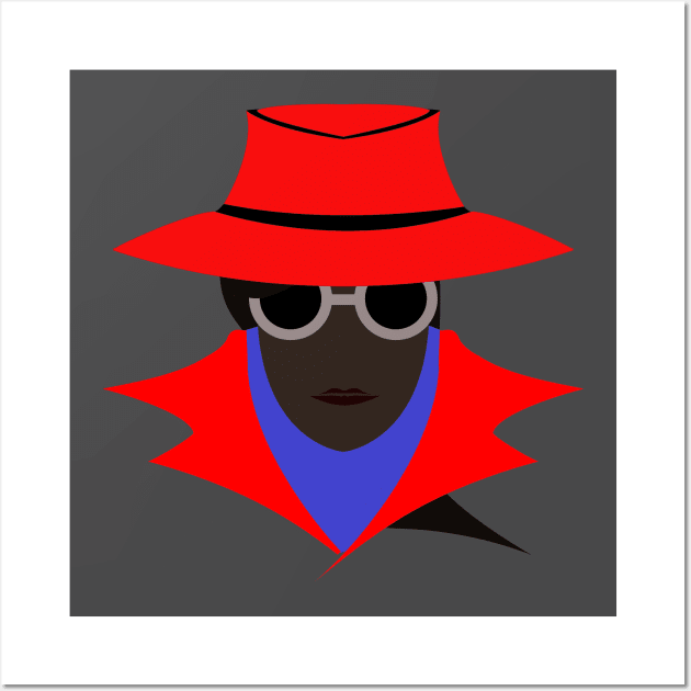 Lady Red (afro): A Cybersecurity Design Wall Art by McNerdic